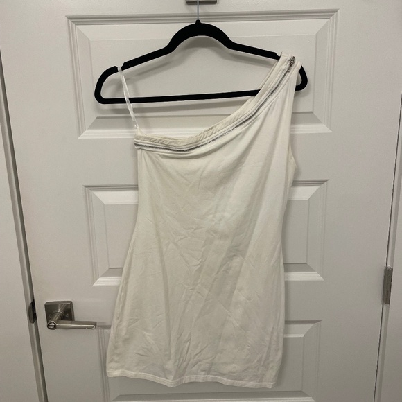 Superdown Tia White One Shoulder Fitted Mini Dress - Picture 4 of 11